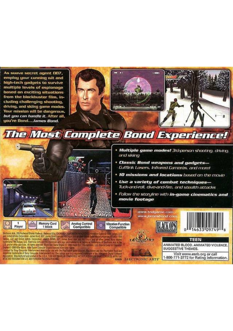 007: Tomorrow Never Dies back cover