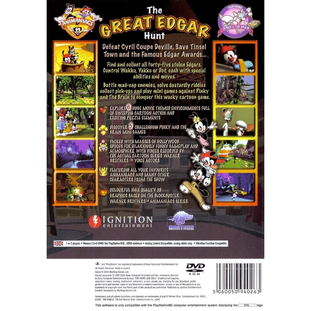 Animaniacs: The Great Edgar Hunt back cover