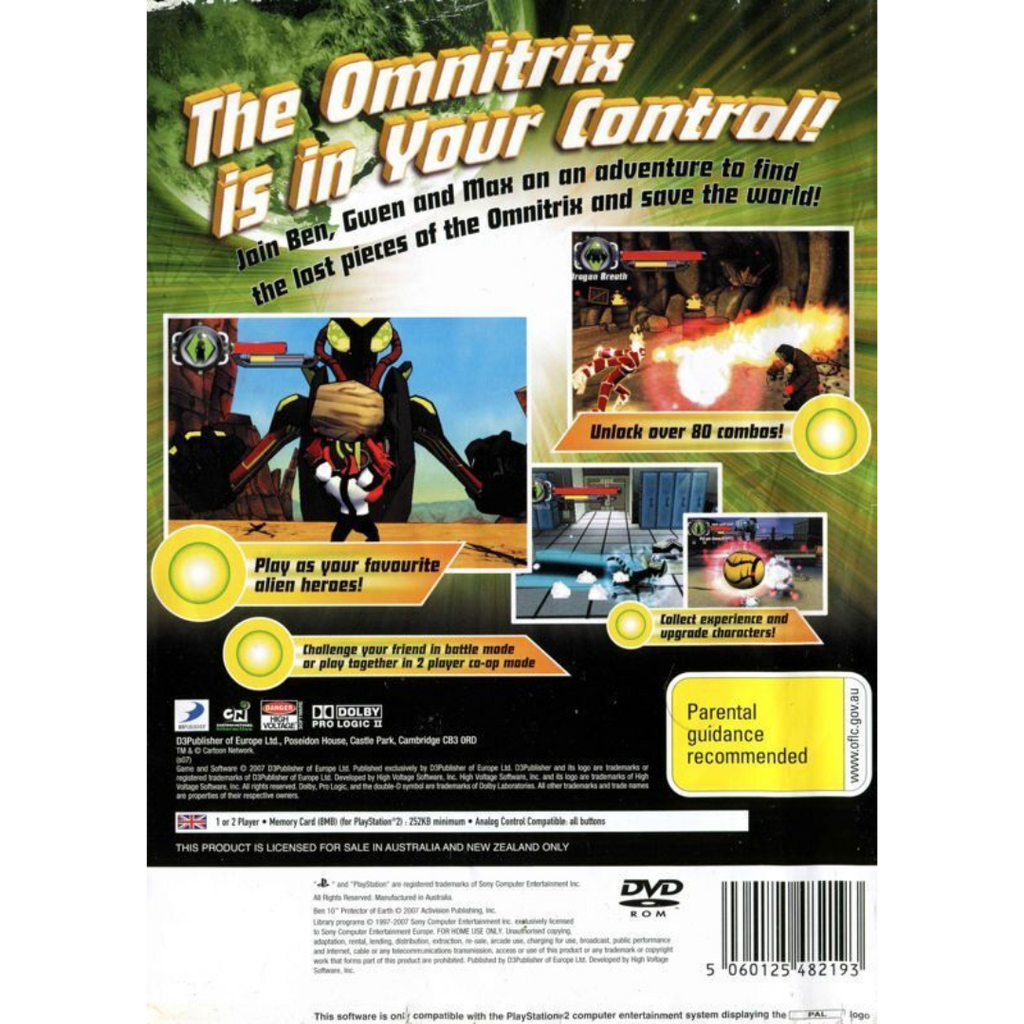 Ben 10 Protector of Earth back cover