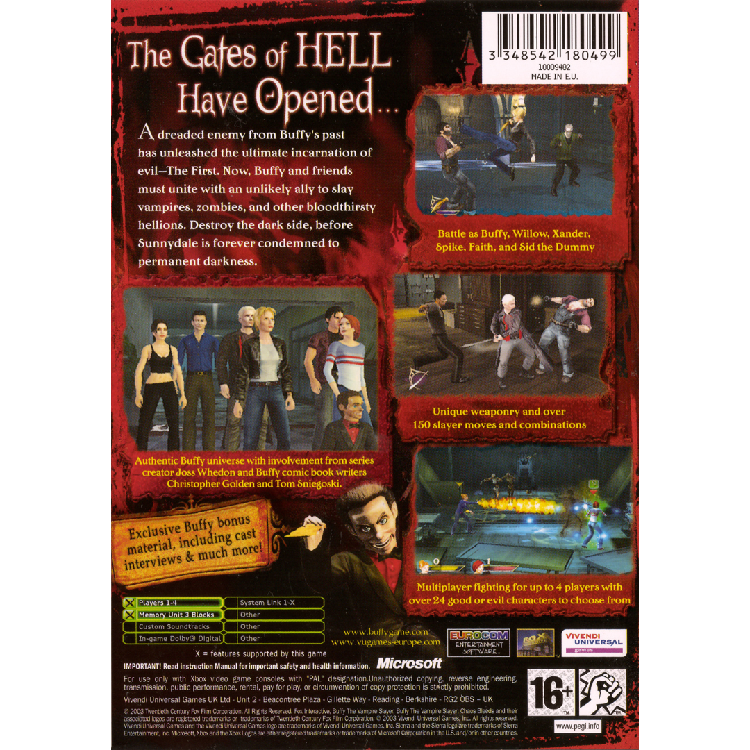Buffy the Vampire Slayer: Chaos Bleeds back cover