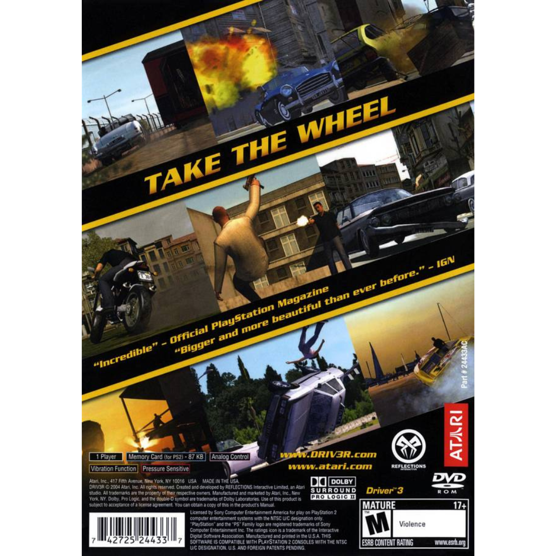 DRIV3R (Driver 3) back cover