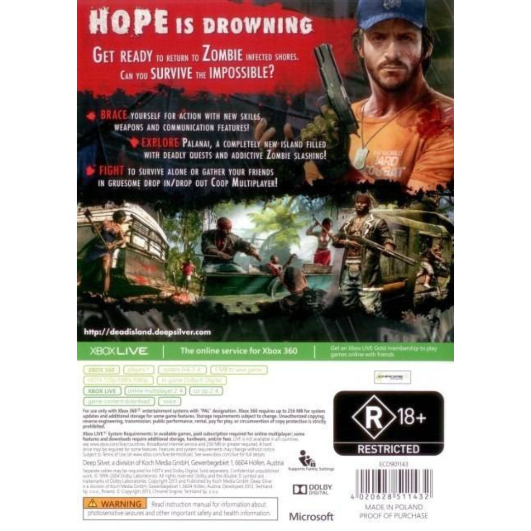 Dead Island: Riptide back cover