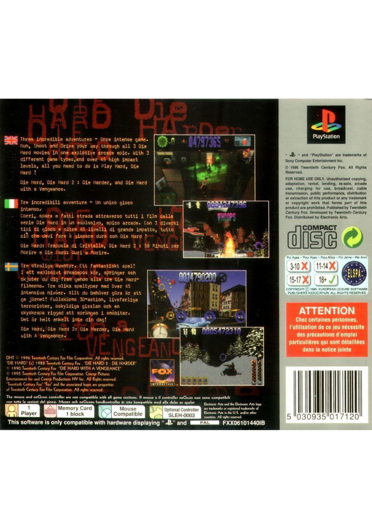 Die Hard Trilogy (Classics) back cover