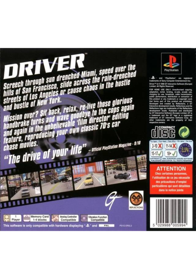 Driver back cover