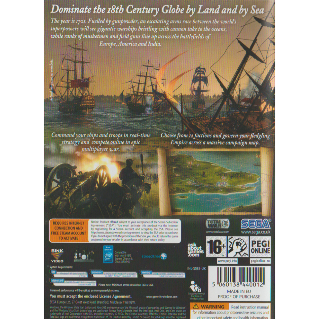 Empire: Total War back cover