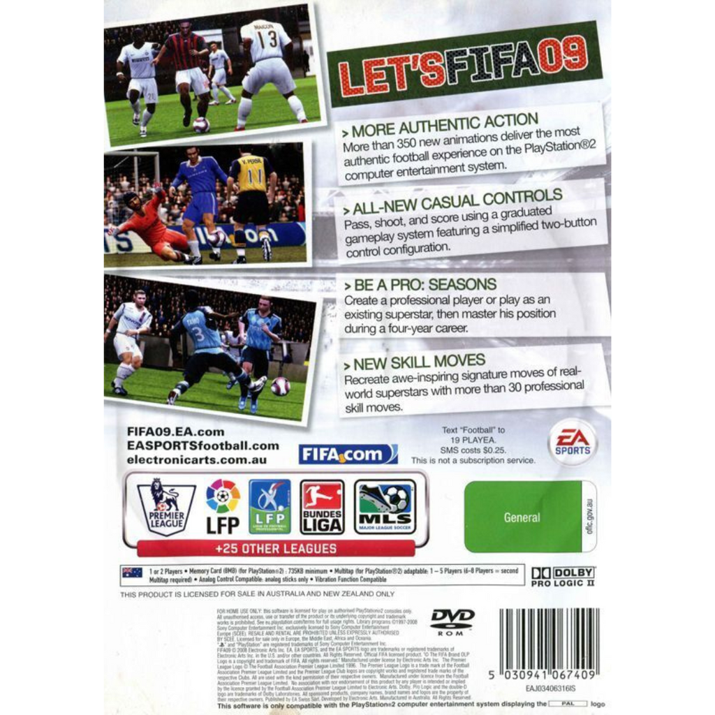 FIFA 09 back cover