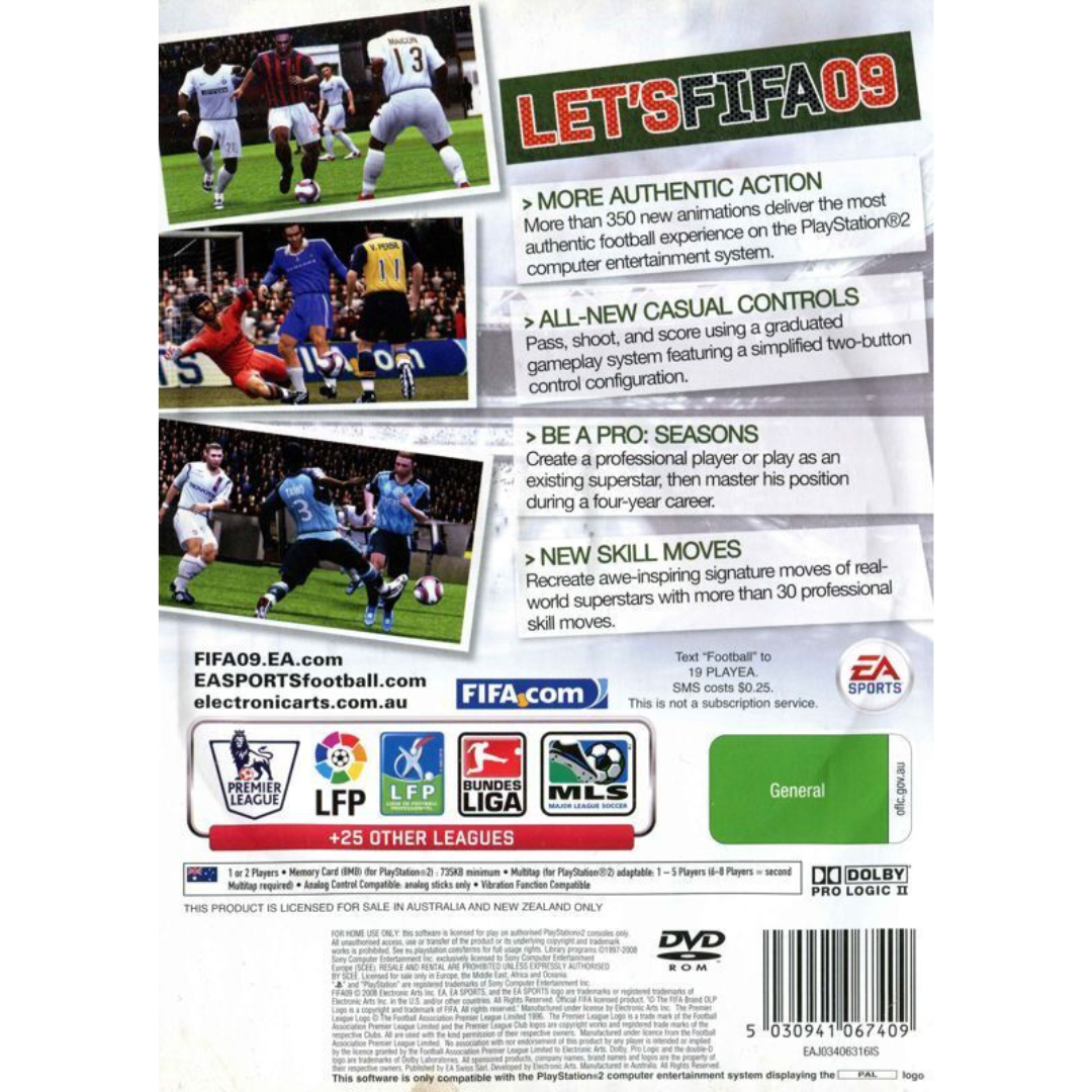 FIFA 09 back cover
