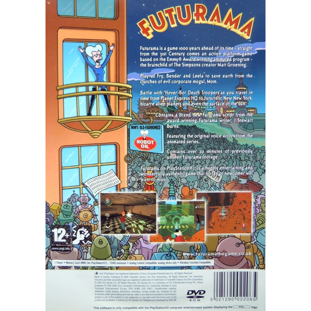 Futurama back cover