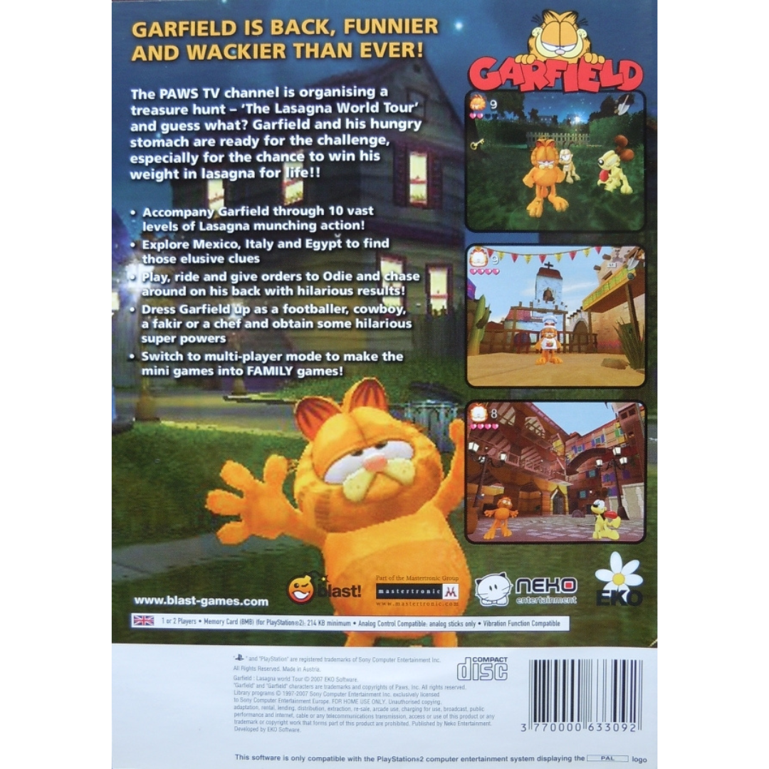 Garfield: Lasagna World Tour back cover