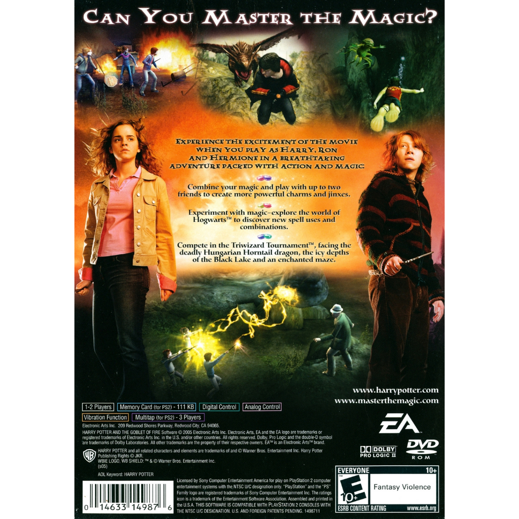 Harry Potter and the Goblet of Fire back cover