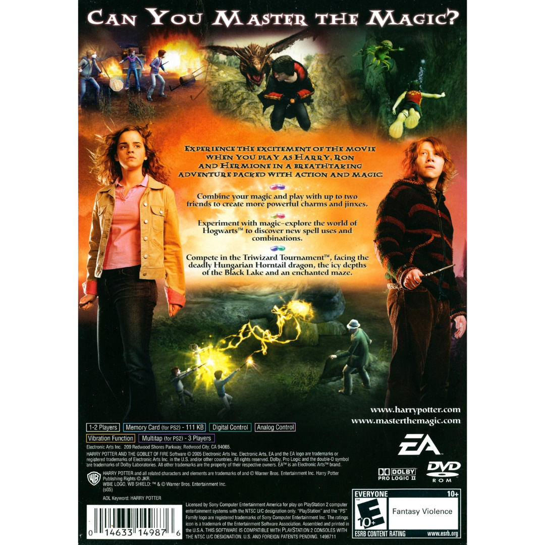 Harry Potter and the Goblet of Fire back cover