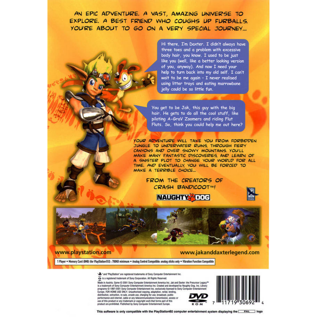 Jak and Daxter: The Precursor Legacy back cover