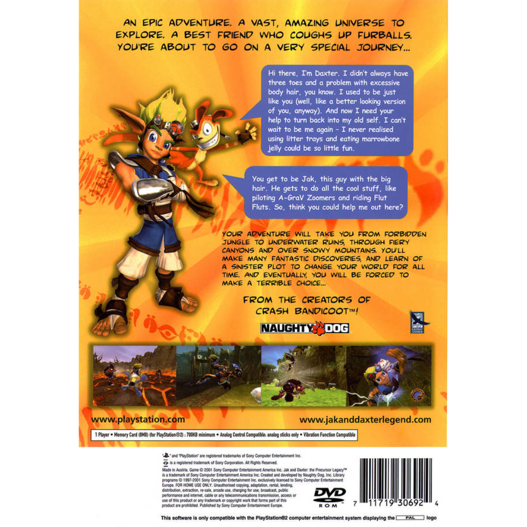 Jak and Daxter: The Precursor Legacy back cover