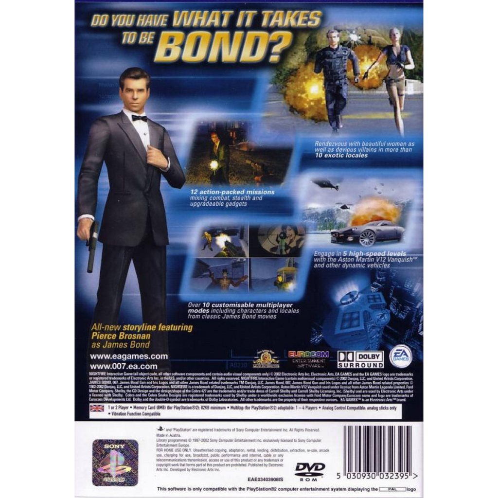 James Bond 007: Nightfire back cover