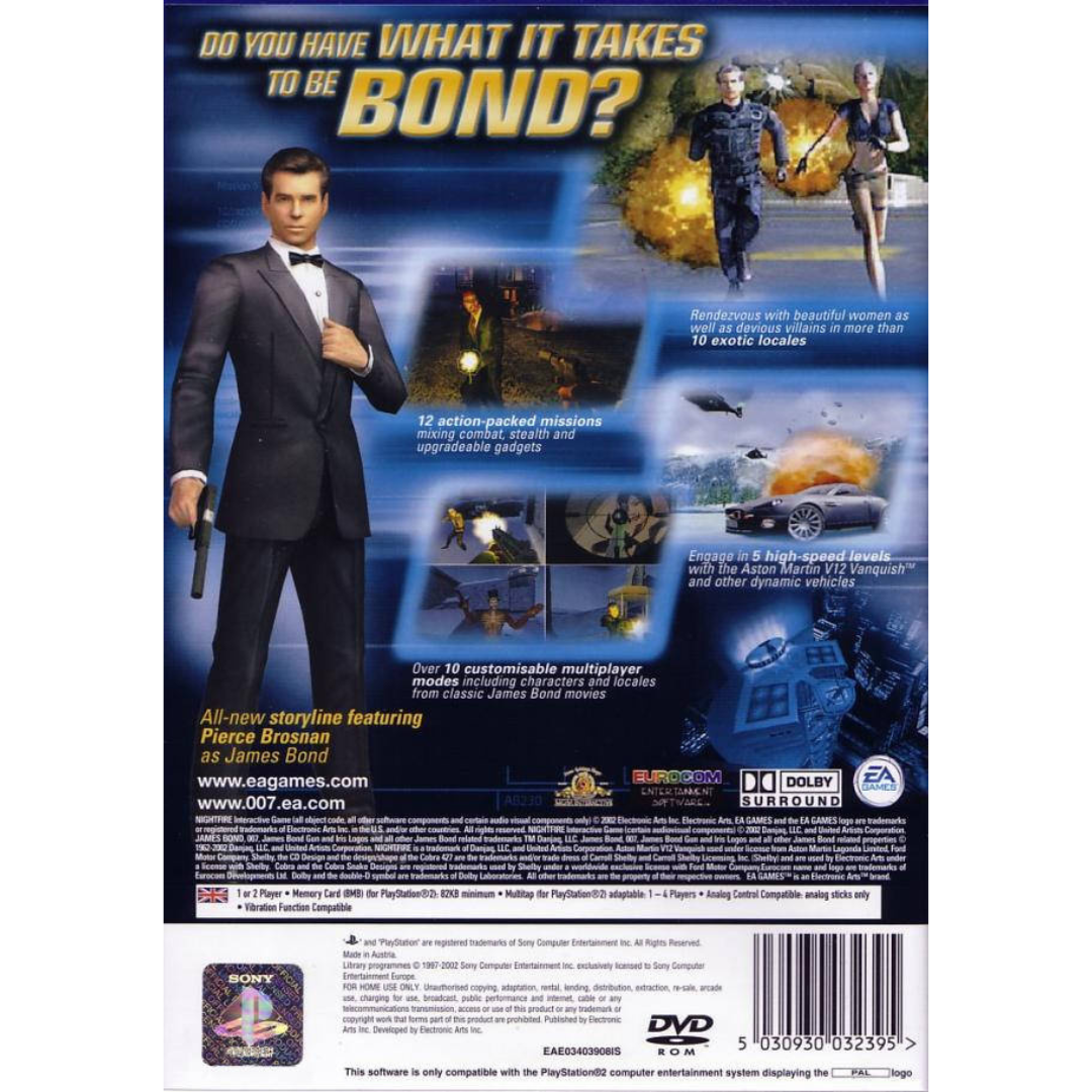 James Bond 007: Nightfire back cover