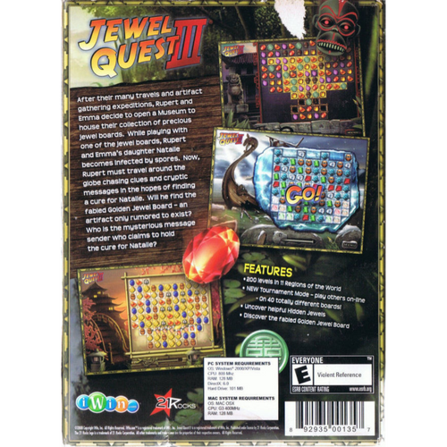 Jewel Quest III back cover