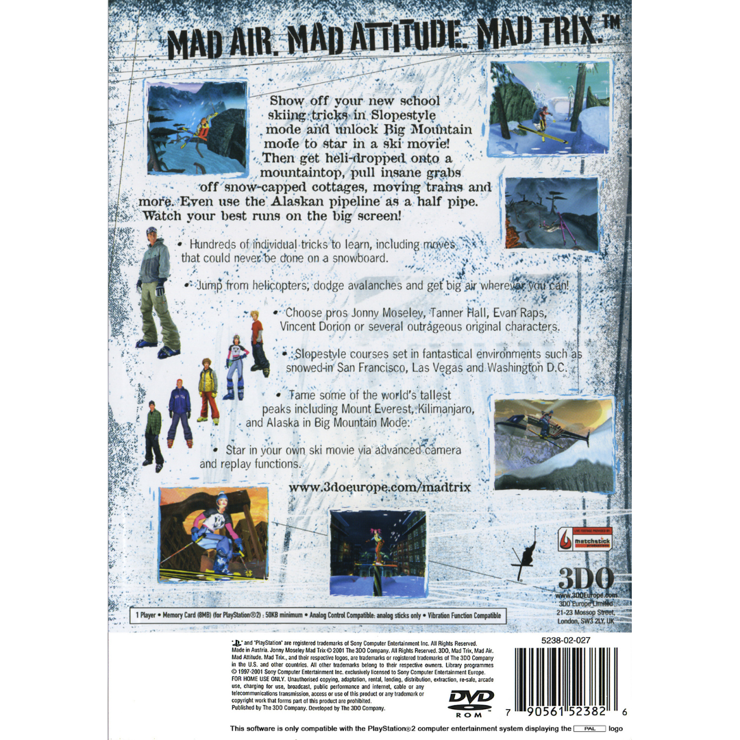 Johnny Moseley Mad Trix back cover