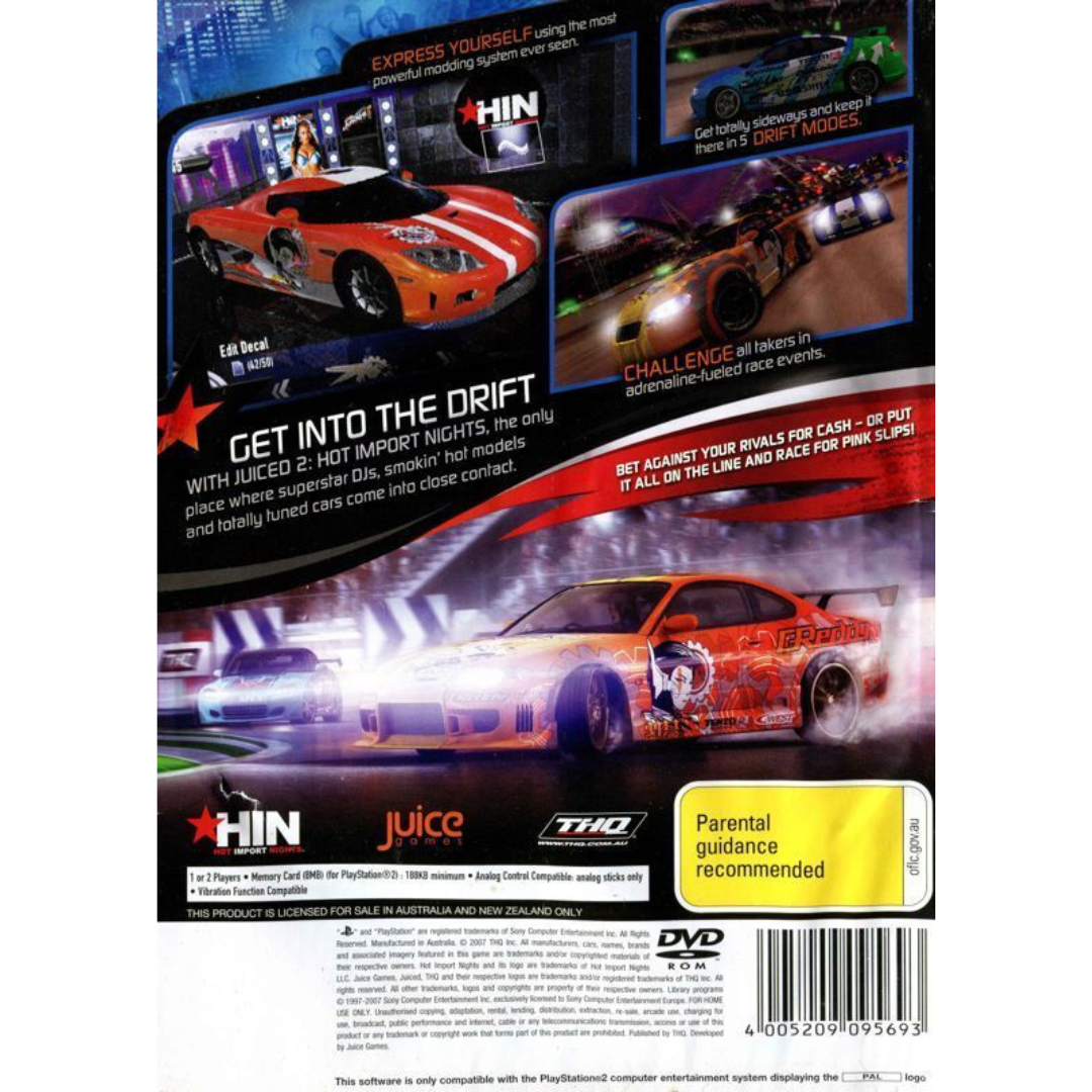 Juiced 2: Hot Import Nights back cover