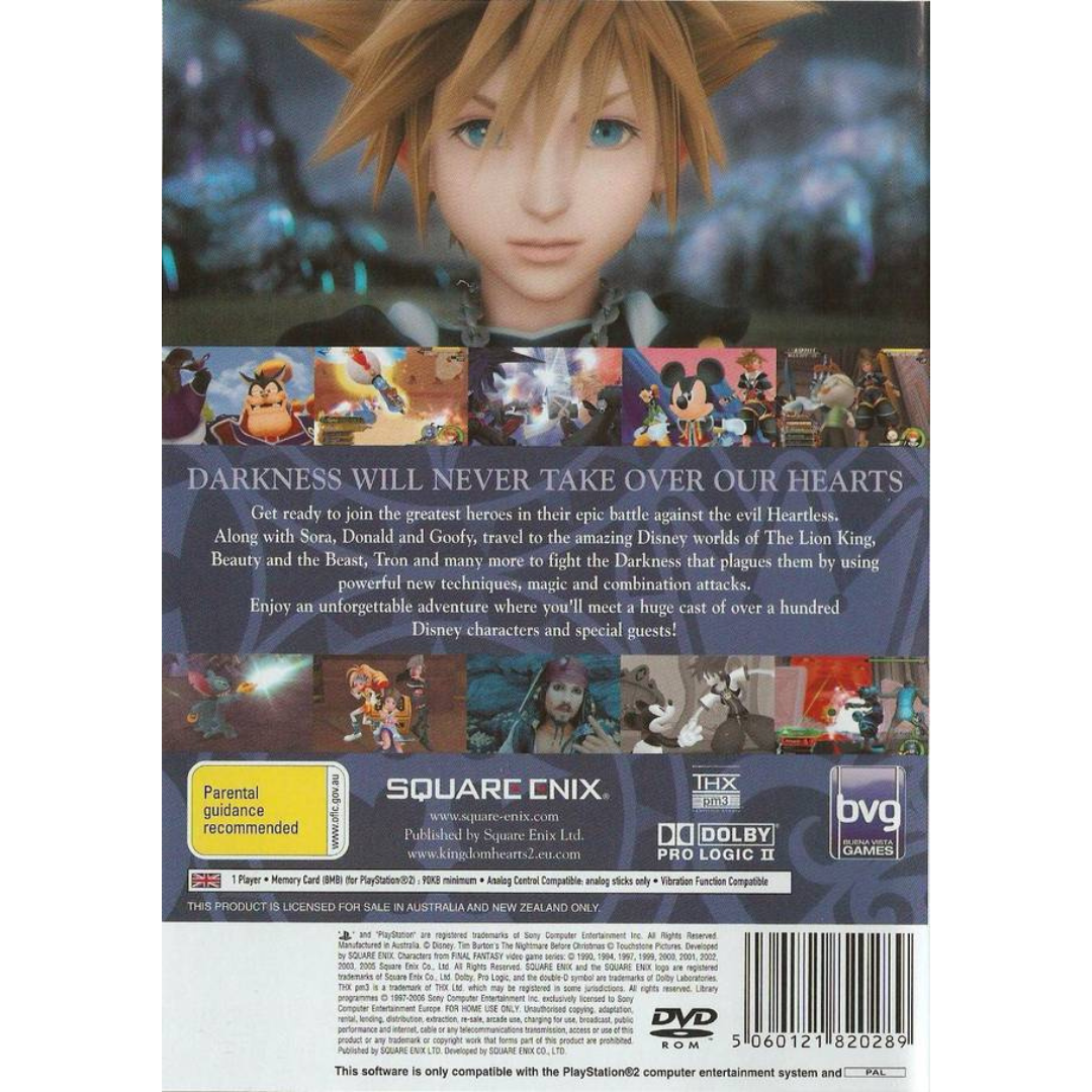 Kindgom Hearts II back cover
