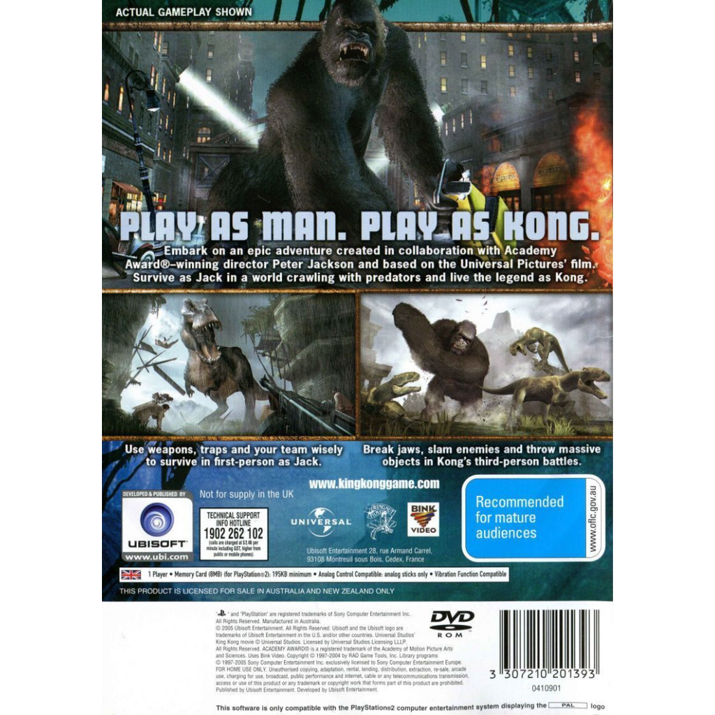 King Kong back cover