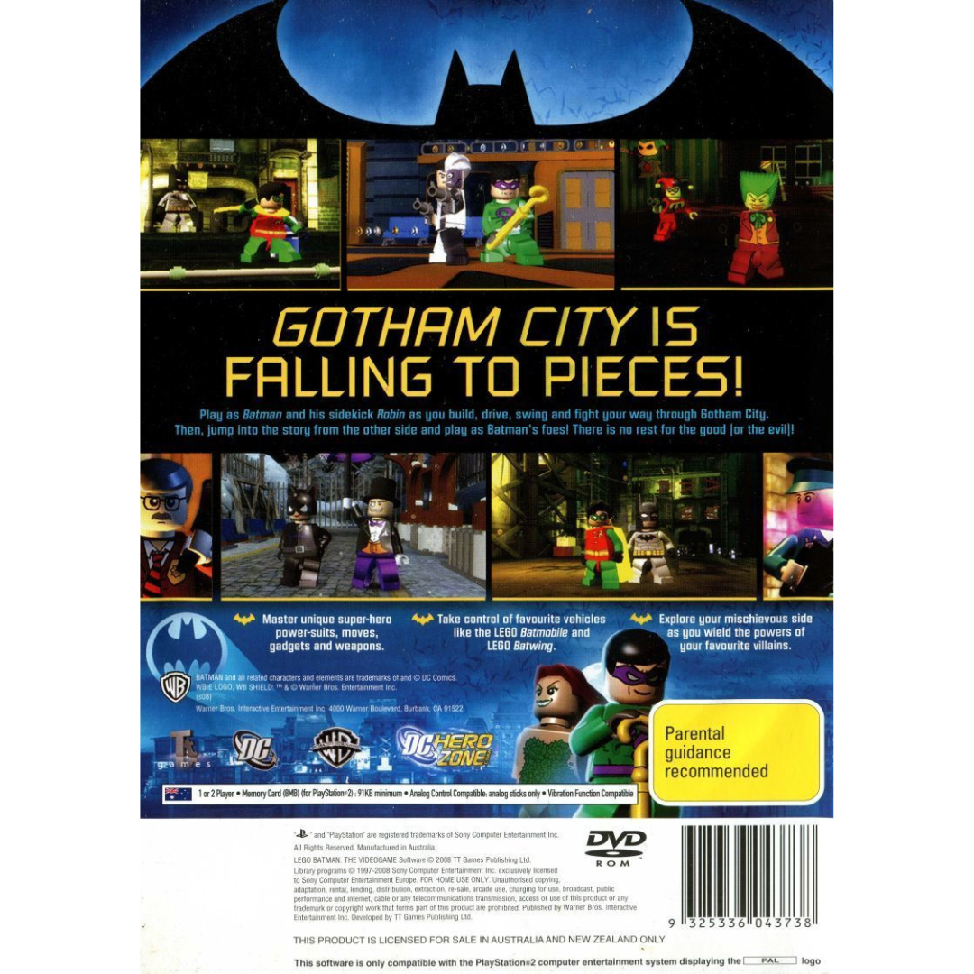 LEGO Batman: The Video Game back cover