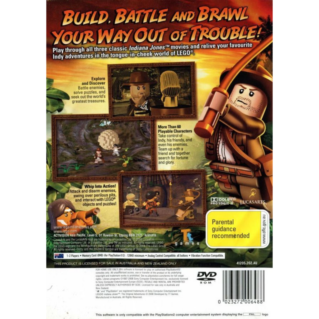 LEGO Indiana Jones: The Original Adventures back cover