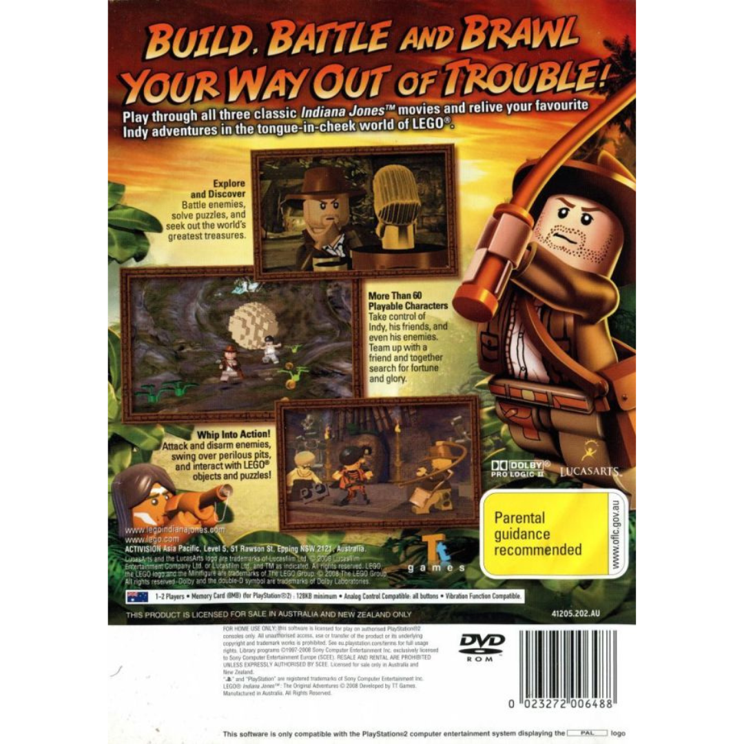 LEGO Indiana Jones: The Original Adventures back cover