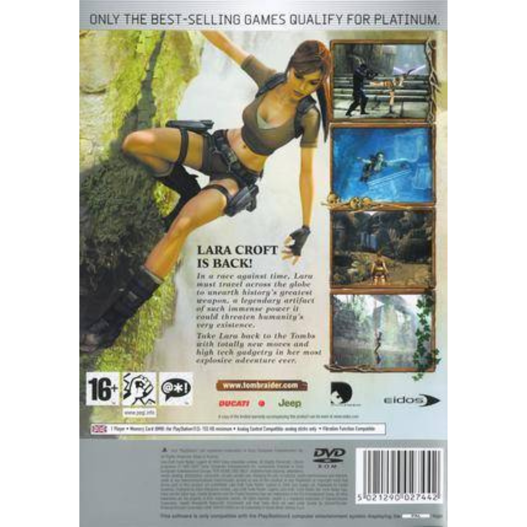 Lara Croft Tomb Raider: Legend (Platinum) back cover