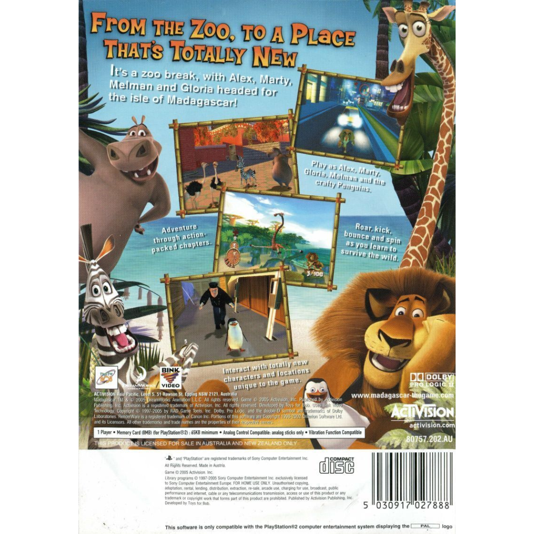Madagascar back cover
