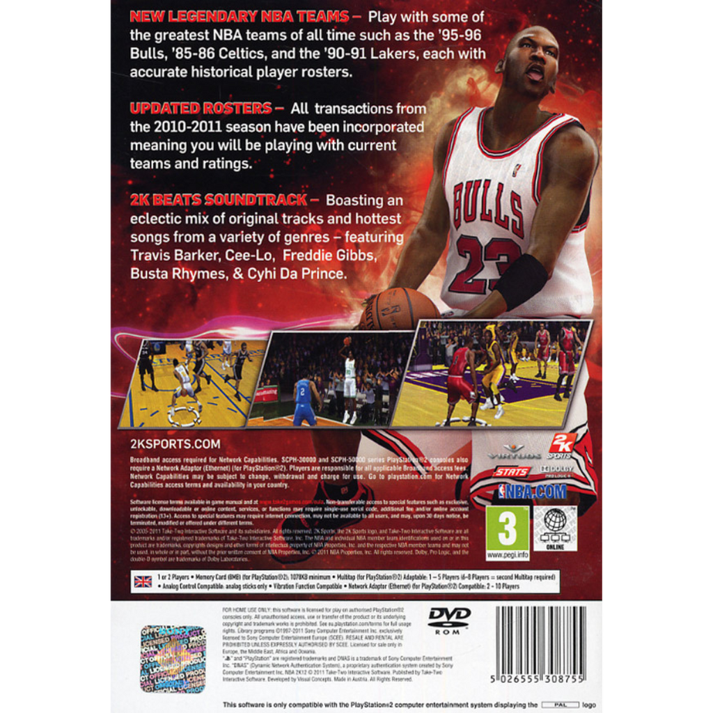 NBA 2K12 back cover