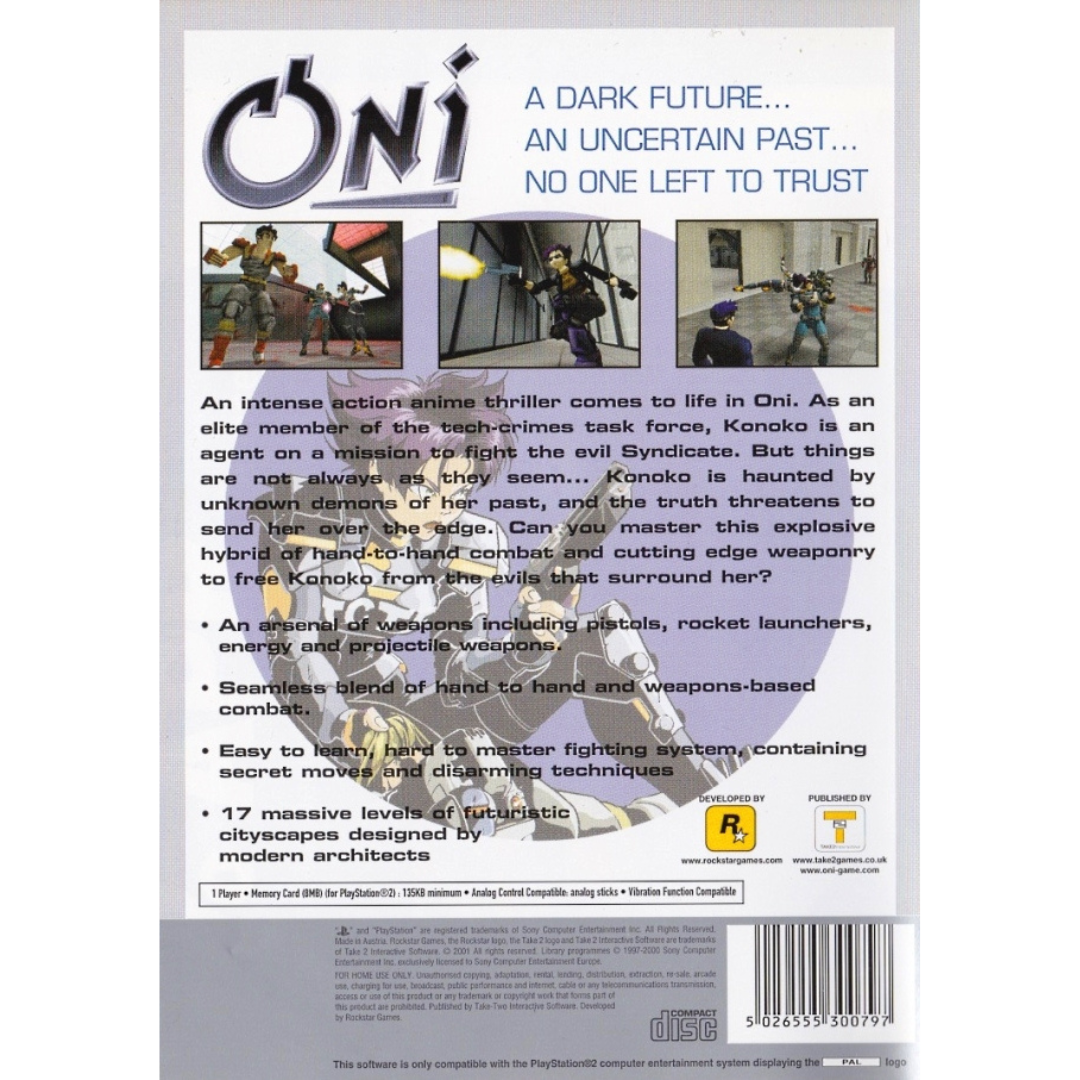 Oni (Platinum) back cover