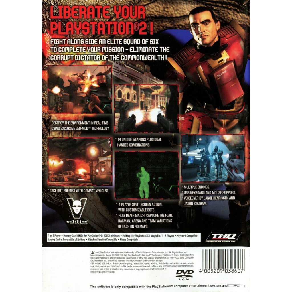 Red Faction II back cover