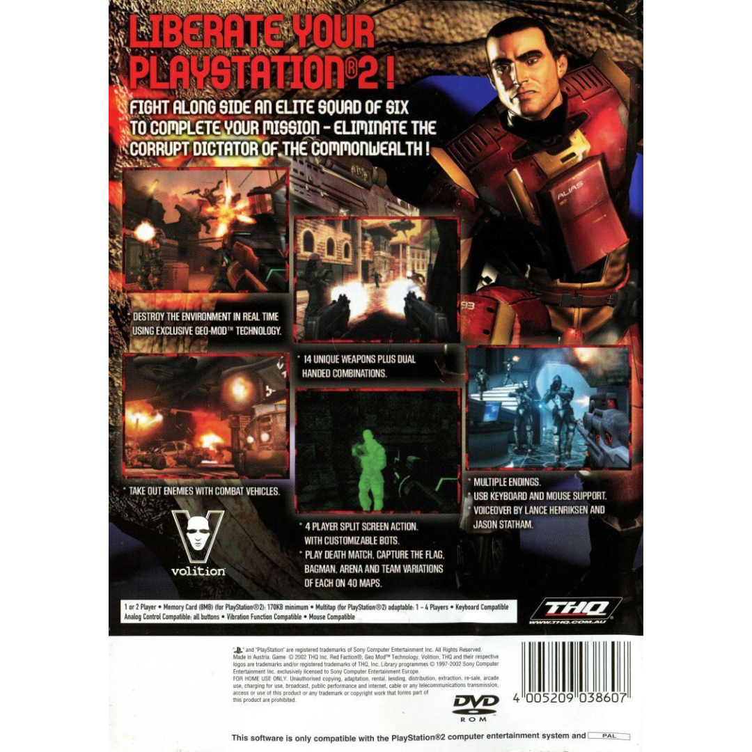 Red Faction II back cover