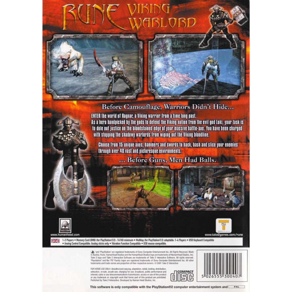 Rune Viking Warlord back cover