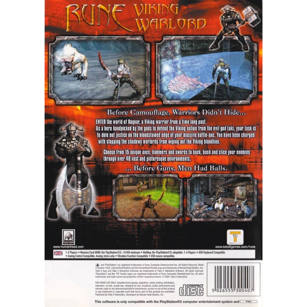 Rune Viking Warlord back cover