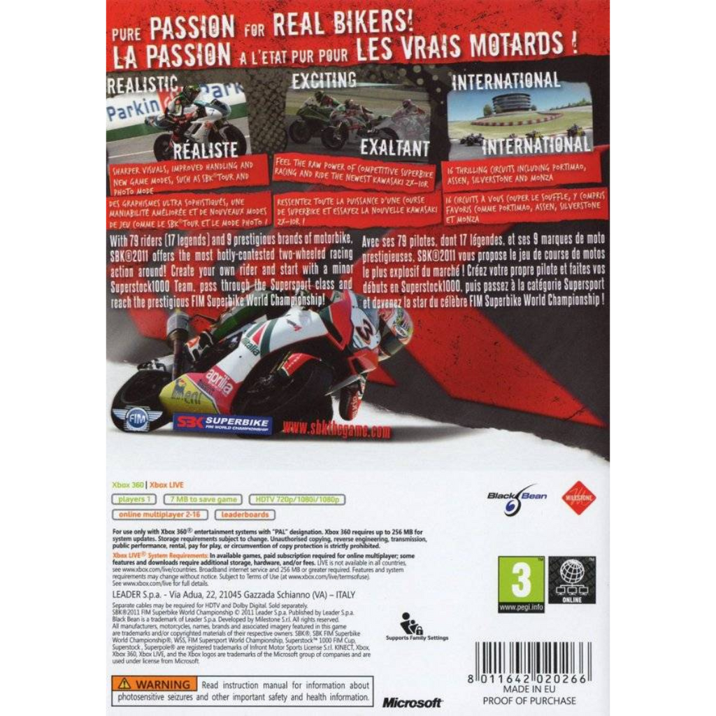 SBK 2011 back cover