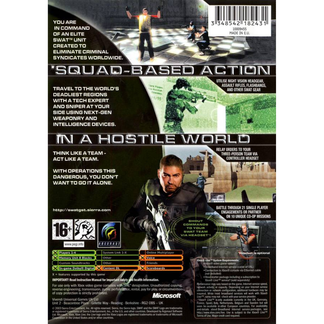 SWAT: Global Strike Team back cover