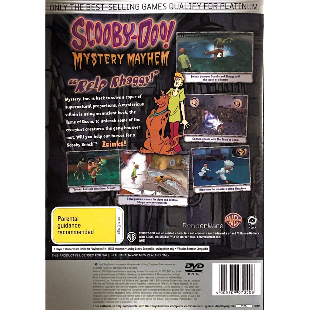 Scooby-Doo! Mystery Mayhem (Platinum) back cover