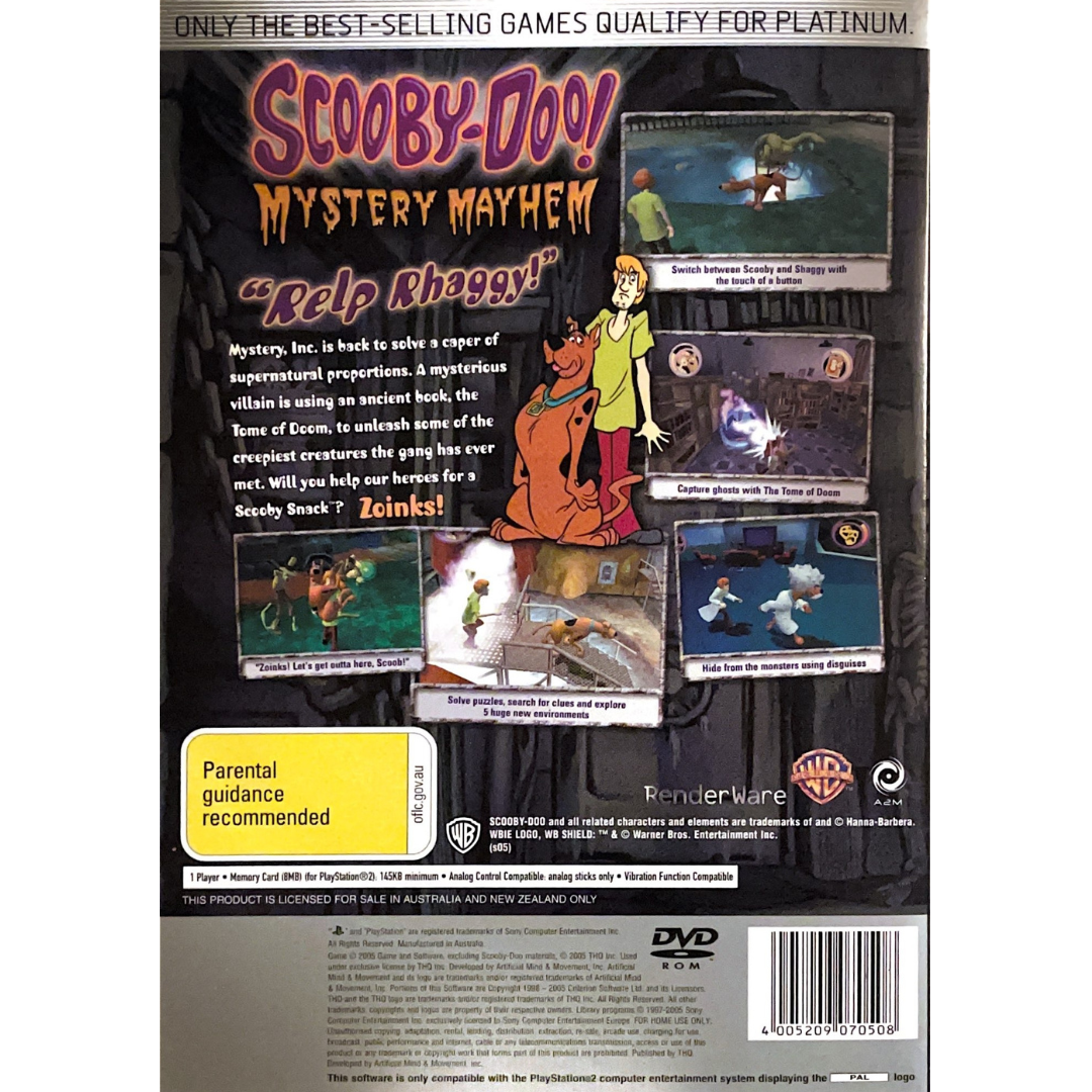 Scooby-Doo! Mystery Mayhem (Platinum) back cover
