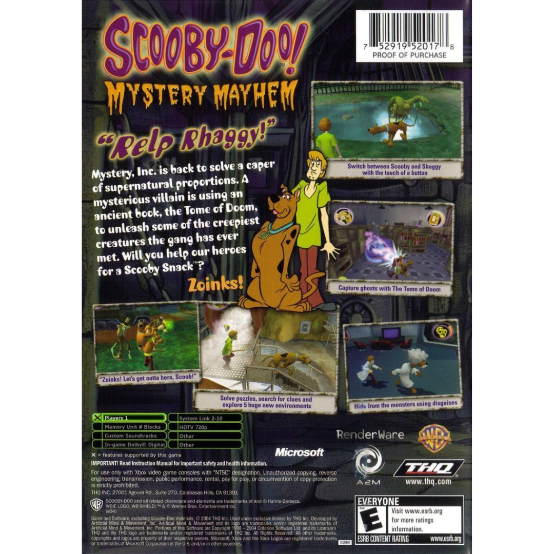 Scooby-Doo! Mystery Mayhem back cover