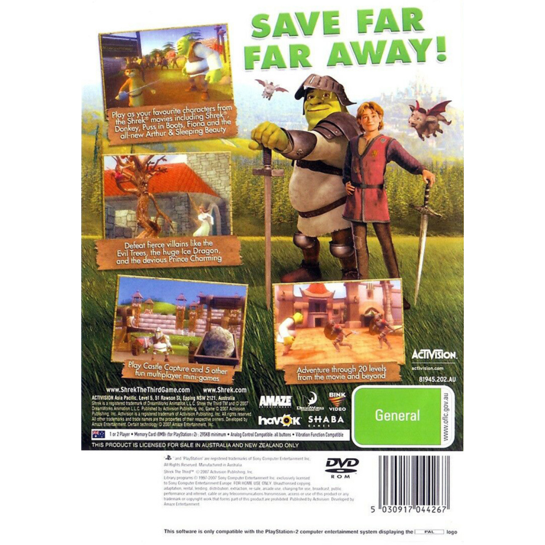 Shrek the Third back cover
