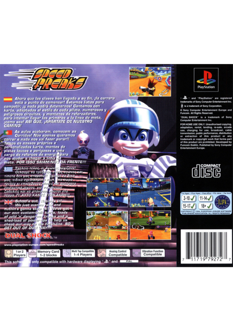 Speed Freaks back cover