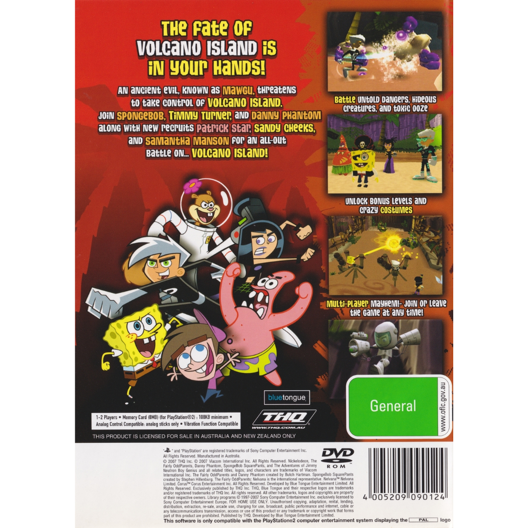 SpongeBob: Battle for Volcano Island back cover