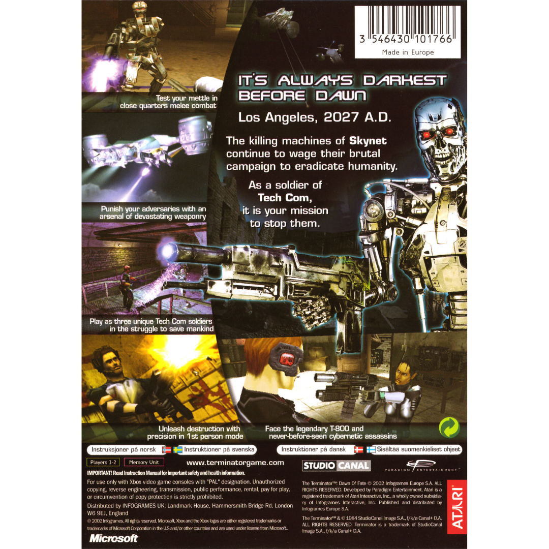 Terminator: Dawn of Fate back cover