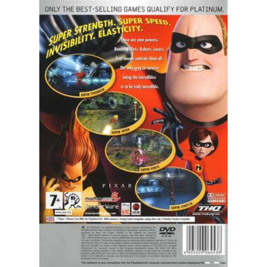 The Incredibles (Platinum) back cover