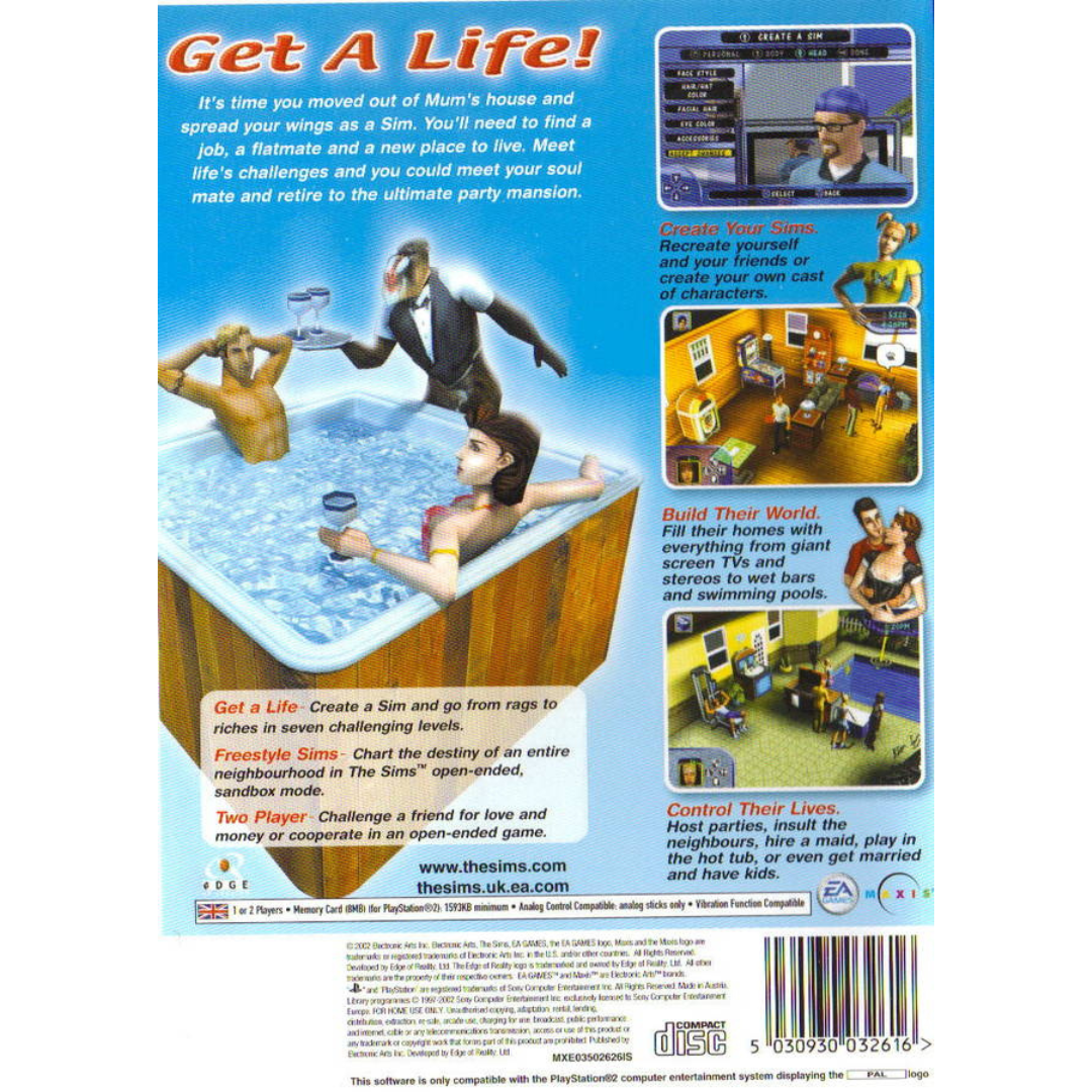 The Sims back cover