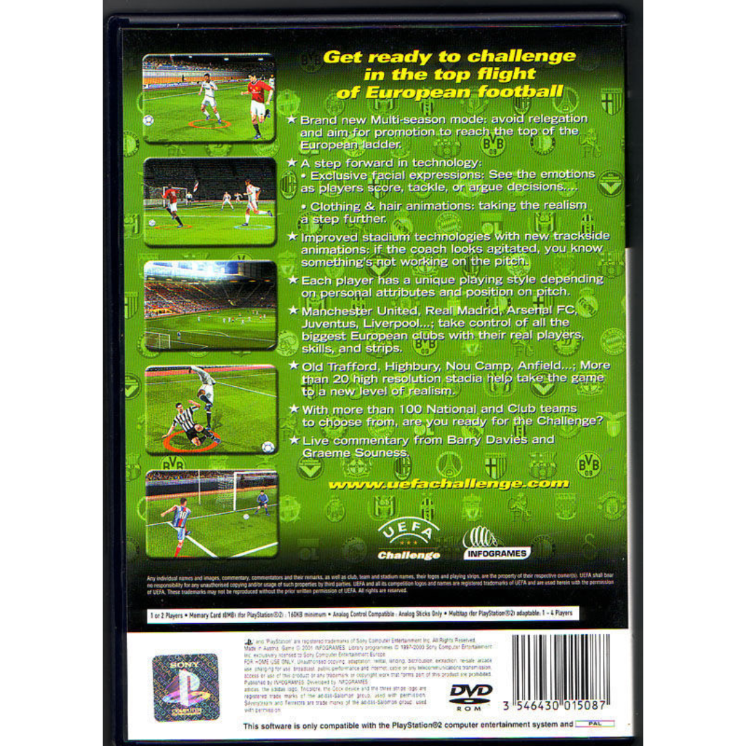 UEFA Challenge back cover