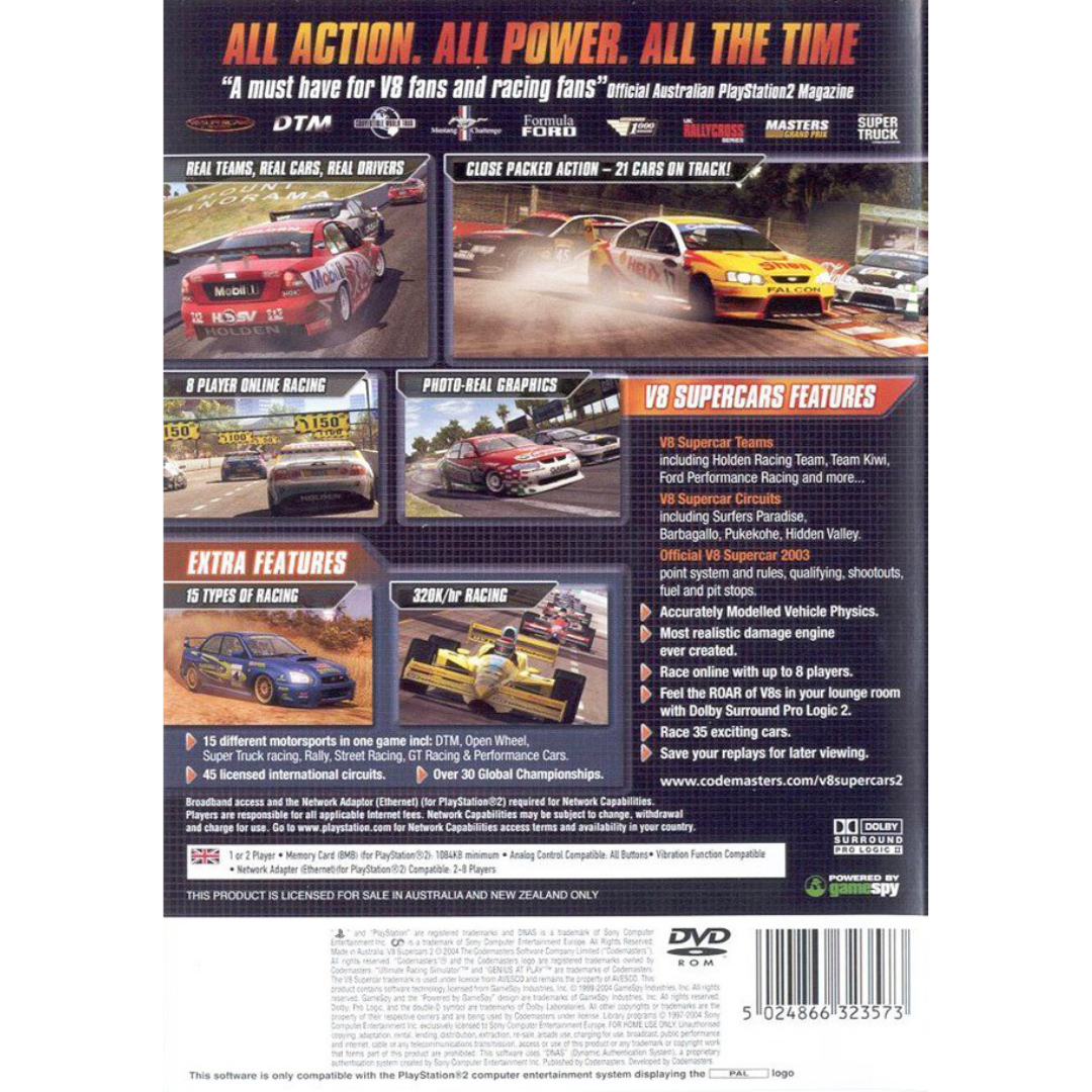 V8 Supercars Australia 2 back cover