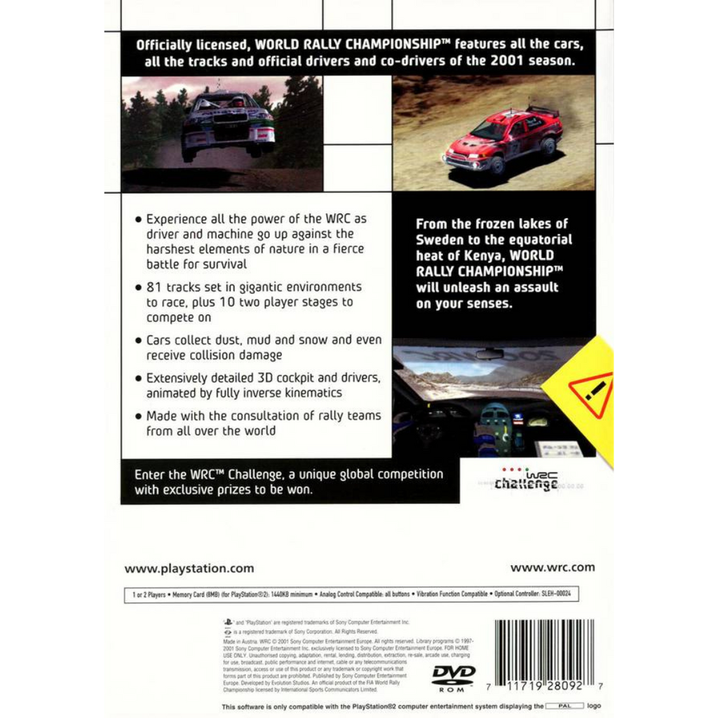 WRC: World Rally Championship back cover