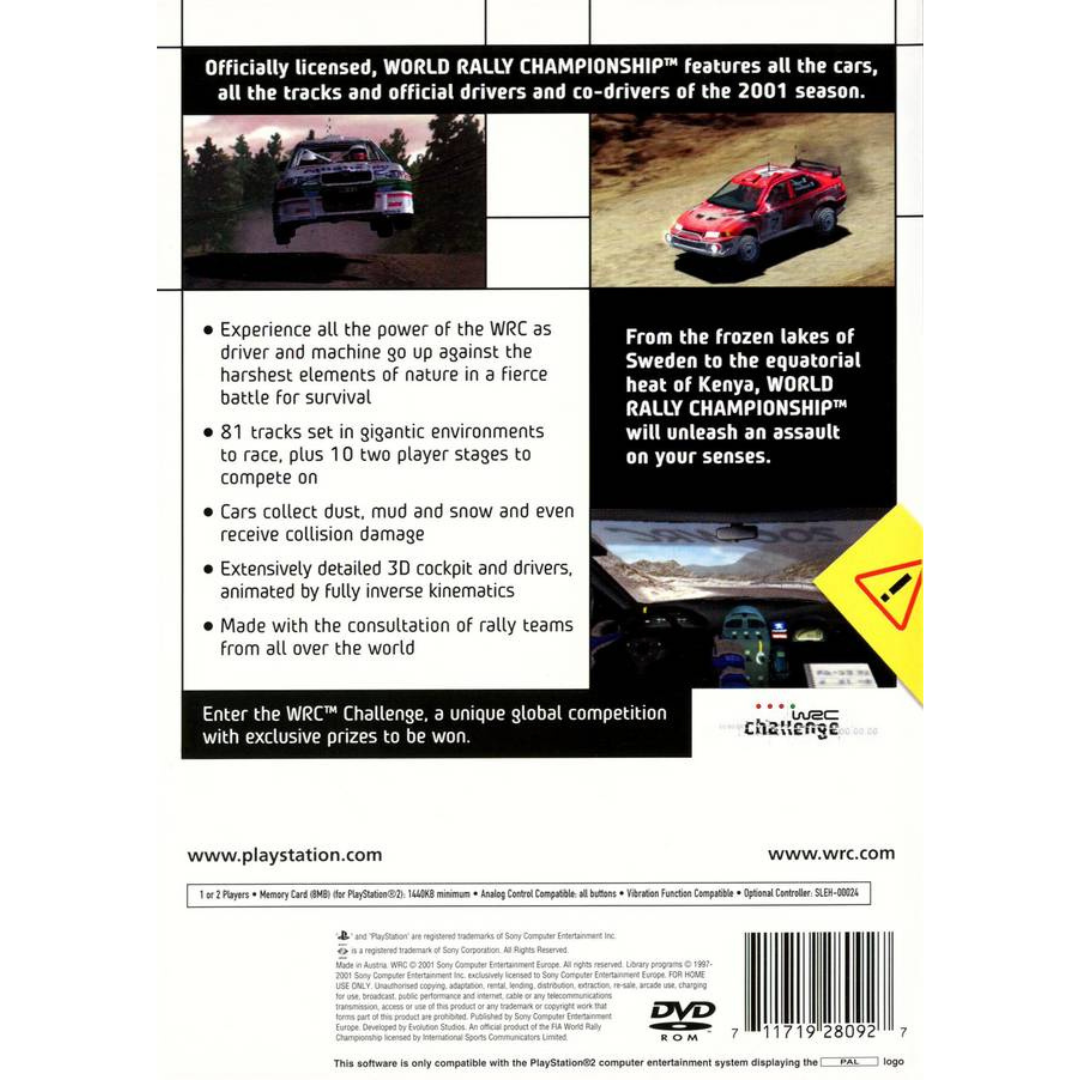 WRC: World Rally Championship back cover
